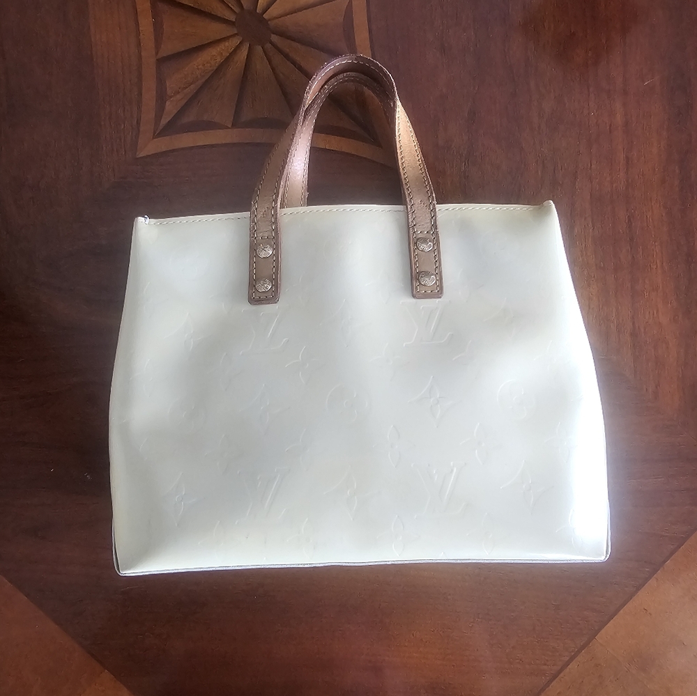 Louis Vuitton Cream and Tan Tote Bag